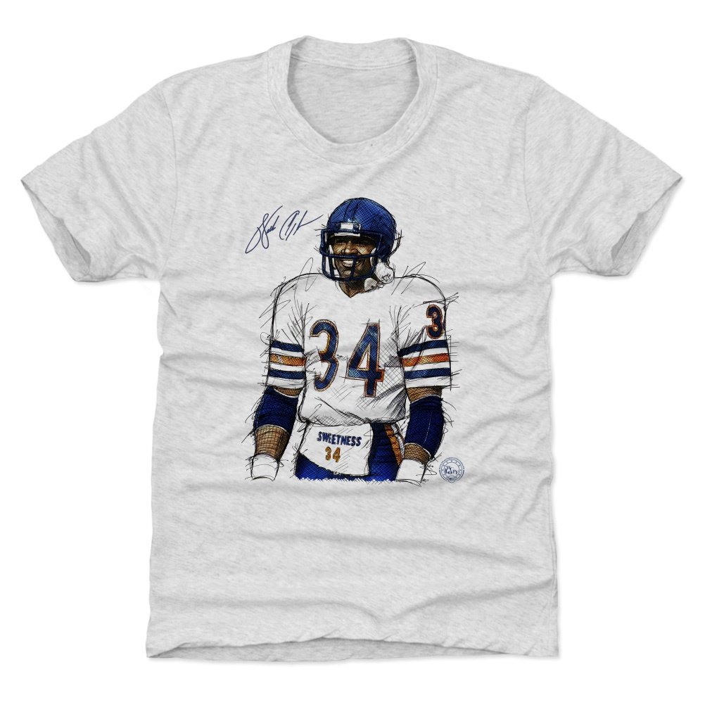 500 LEVEL Walter Payton Kids T-Shirt - Chicago Bears Smile Graphic Tee for Boys & Girls | Football Fan Gift, Game Day Outfit, School Spirit Wear