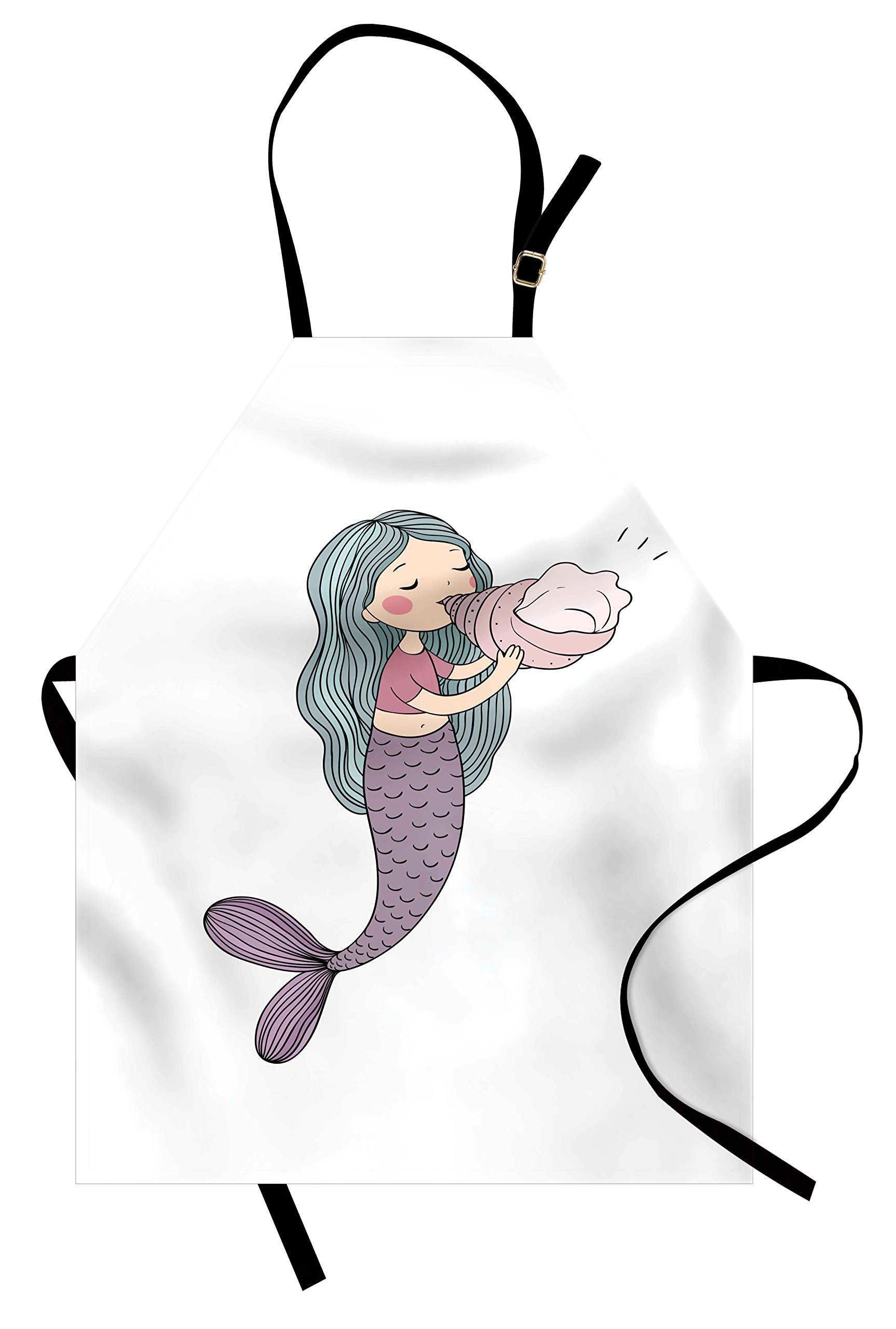 Ambesonne Mermaid Apron - Unisex Kitchen Bib for Cooking & Gardening