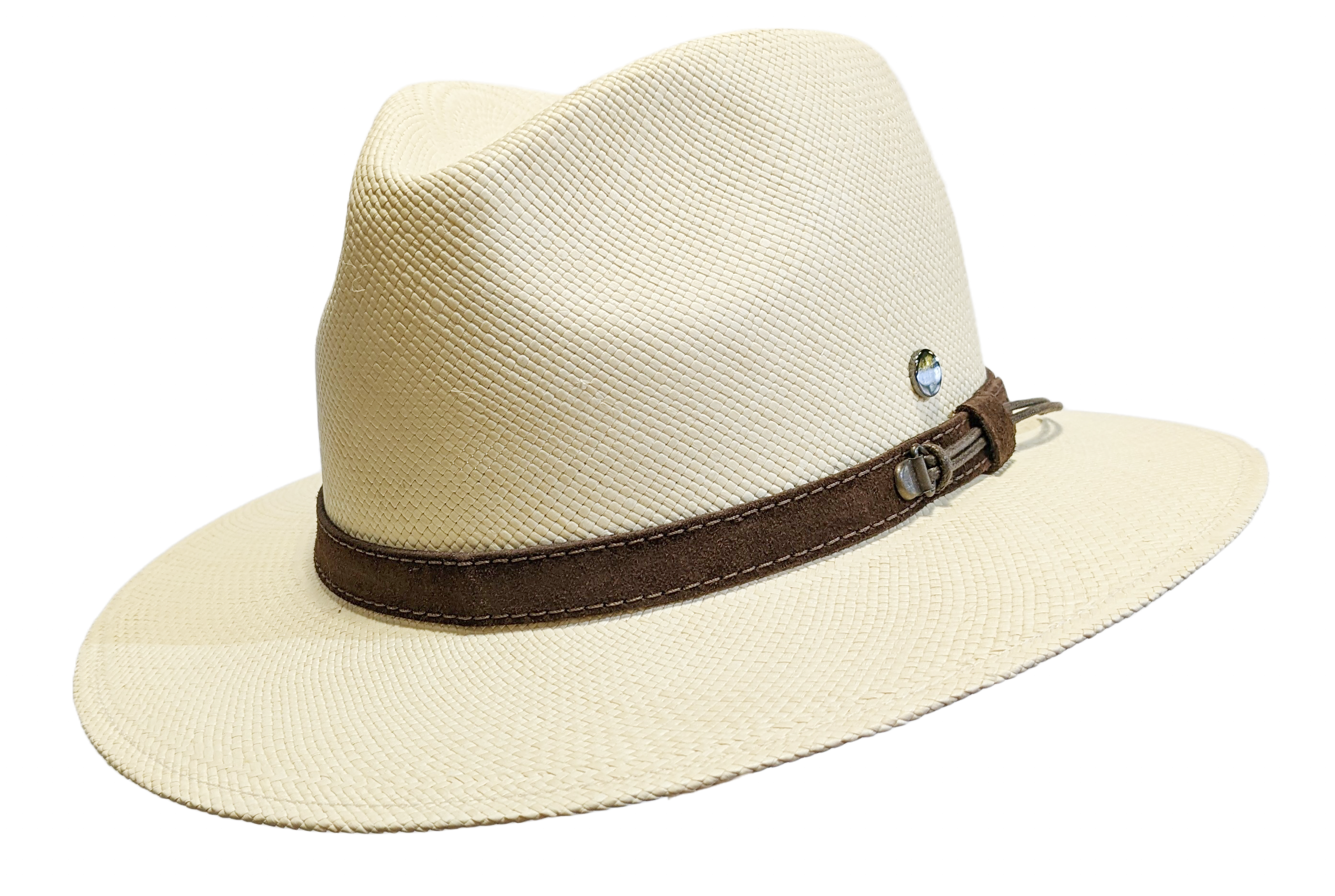 Premium Vintimilla Grade 4 Panama Hat with Leather Band - Wide Brim Sun Hat for Men & Women, Perfect for Beach Vacations, Outdoor Weddings, and Summer Fashion