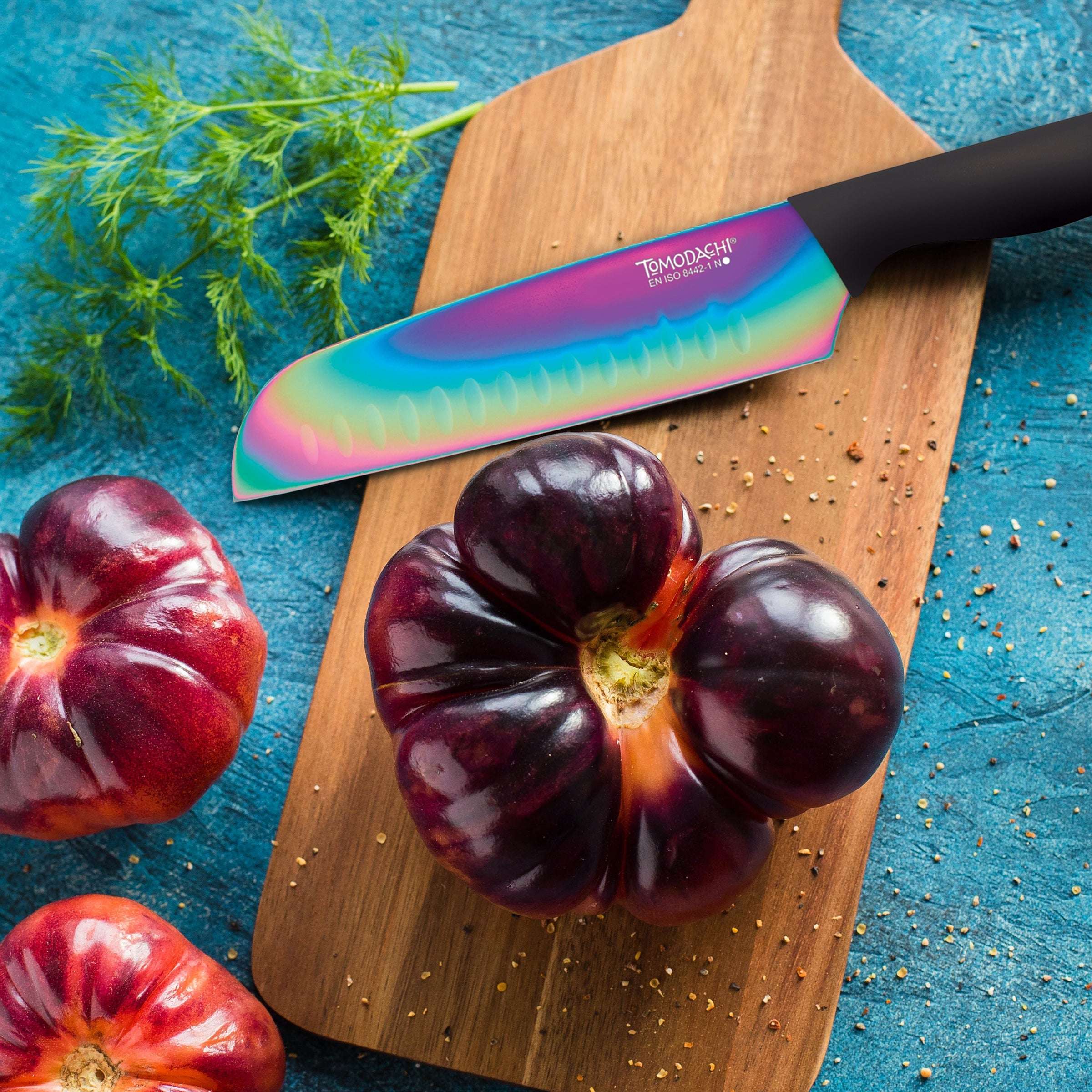 Rainbow Black 12-Piece Stainless Steel Cutlery Set - Durable Knife Fork Spoon Set for Kitchen, Dining, Camping & Picnic Use