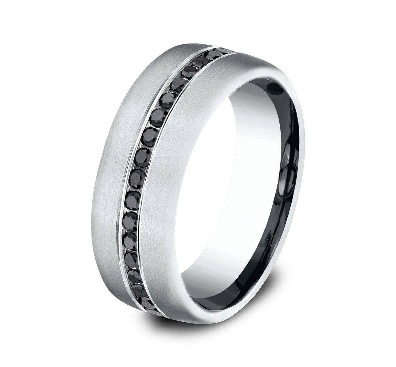 14KT Gold Men's Black Diamond Channel Set Wedding Band Ring - 0.40 CTW, Durable & Elegant for Everyday Wear, Anniversary Gift, or Special Occasions