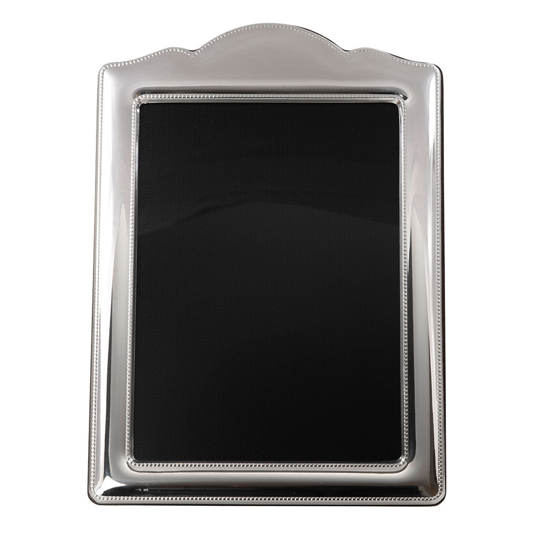 Sterling Silver Beaded Vanity Border Picture Frame 5x7 - Elegant Photo Display for Home Decor, Wedding, Anniversary & Gift Giving