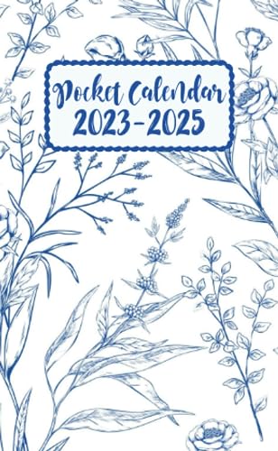2023-2025 Floral Mini Pocket Planner - 2.5 Year Monthly Calendar from July 2023 to December 2025 | Small Purse Organizer with Appointment Tracker, Birthday Reminder & Password Keeper | Perfect for Women's Wallets, Gift Ideas & Daily Scheduling