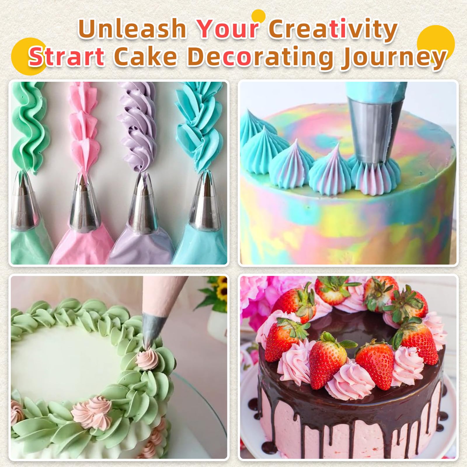 16 Inch Disposable Piping Bags - 50 Pack Large Pastry Decorating Bags for Cake Icing, Frosting & Baking - Perfect for Professional Bakeries, Home Baking & Party Dessert Decorating