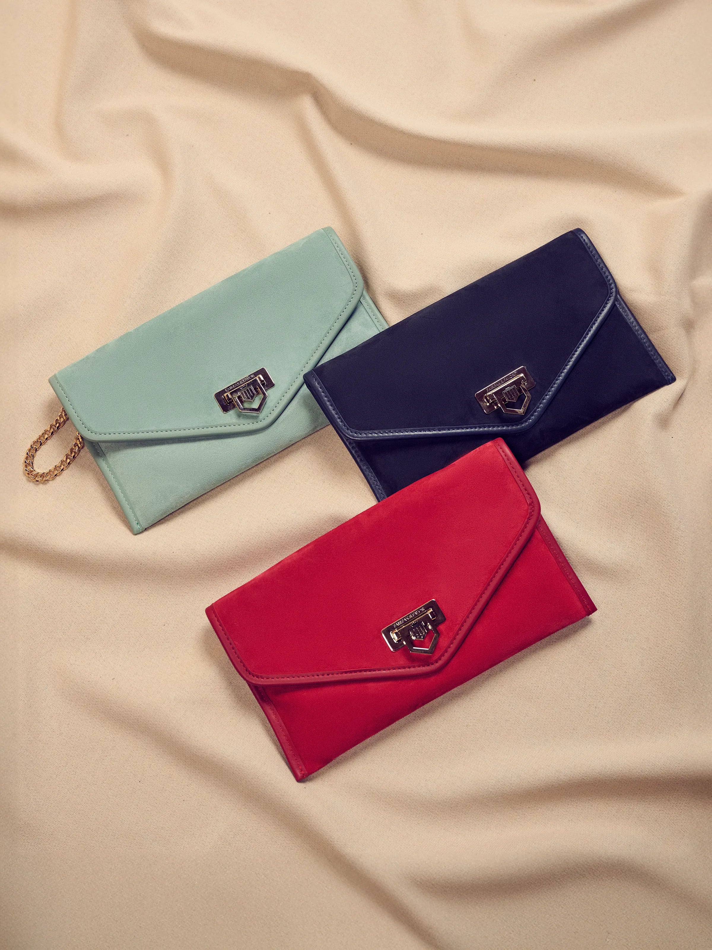Loxley Women's Cherry Red Clutch Bag - Elegant Evening Purse for Parties, Weddings & Special Occasions