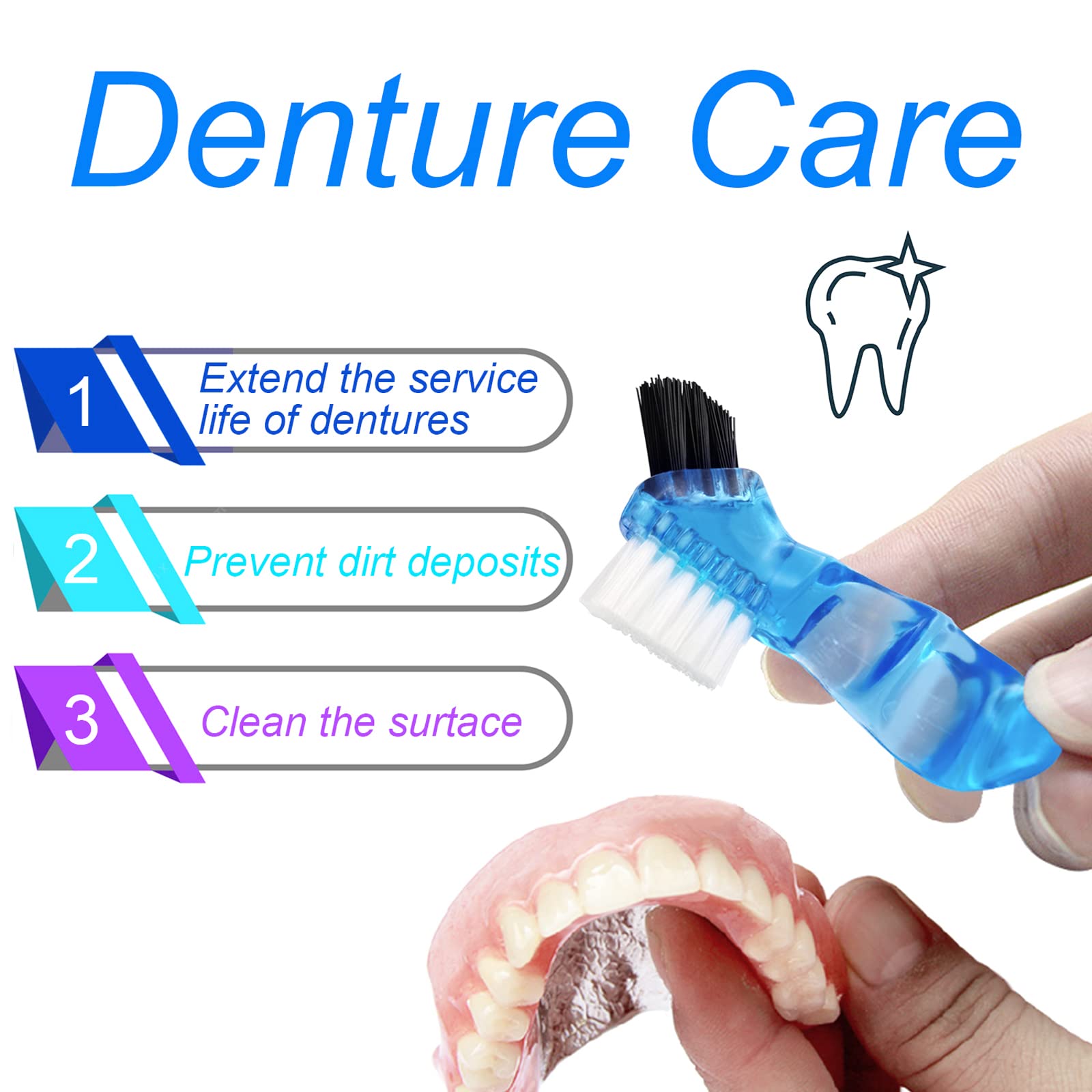 Black Denture Soaking Container with Strainer & Lid - Waterproof Denture Case for Partial Dentures, Orthodontic Retainers & Teeth Cleaning | Perfect for Travel, Nighttime Storage & Denture Care Routine