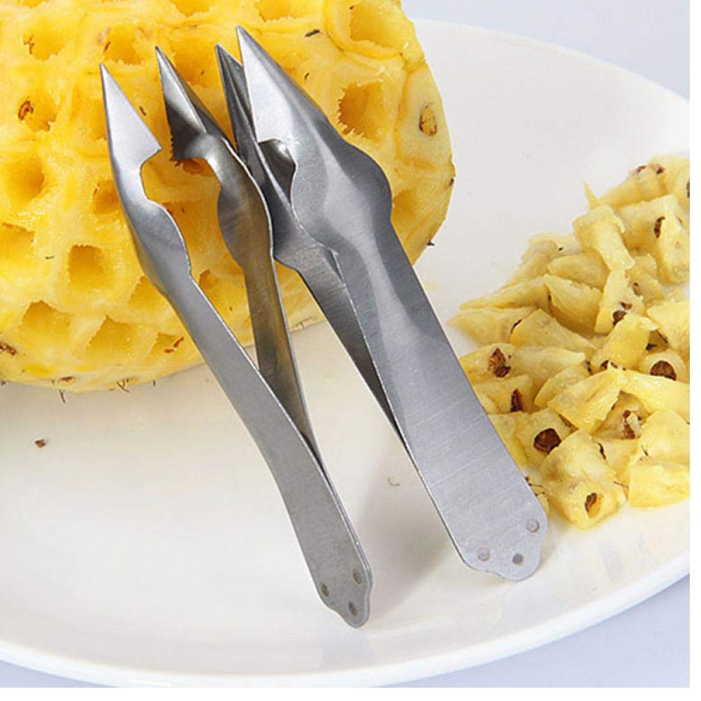 Premium Stainless Steel Pineapple Corer & Seed Remover Tool - Easy Pineapple Cutting Gadget for Kitchen, Fruit Prep, Smoothies & Cocktails