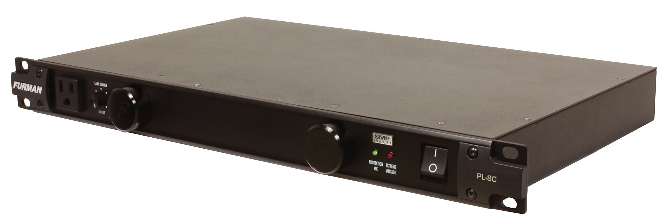 Furman PL-8C 15 Amp Power Conditioner with SMP, EVS & LiFT Technology - 9 Outlets, LED Lights, Isolated Banks for Home Theater & Studio Equipment Protection