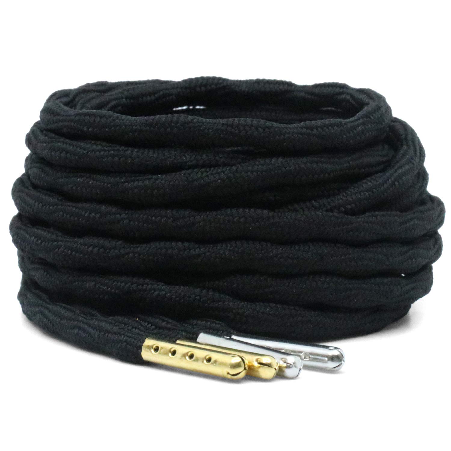 YJRVFINE 2 Pairs Non-Slip Thick Round Hiking Boot Laces with Metal Tips - Durable Shoelaces for Outdoor Hiking, Trekking & Work Boots