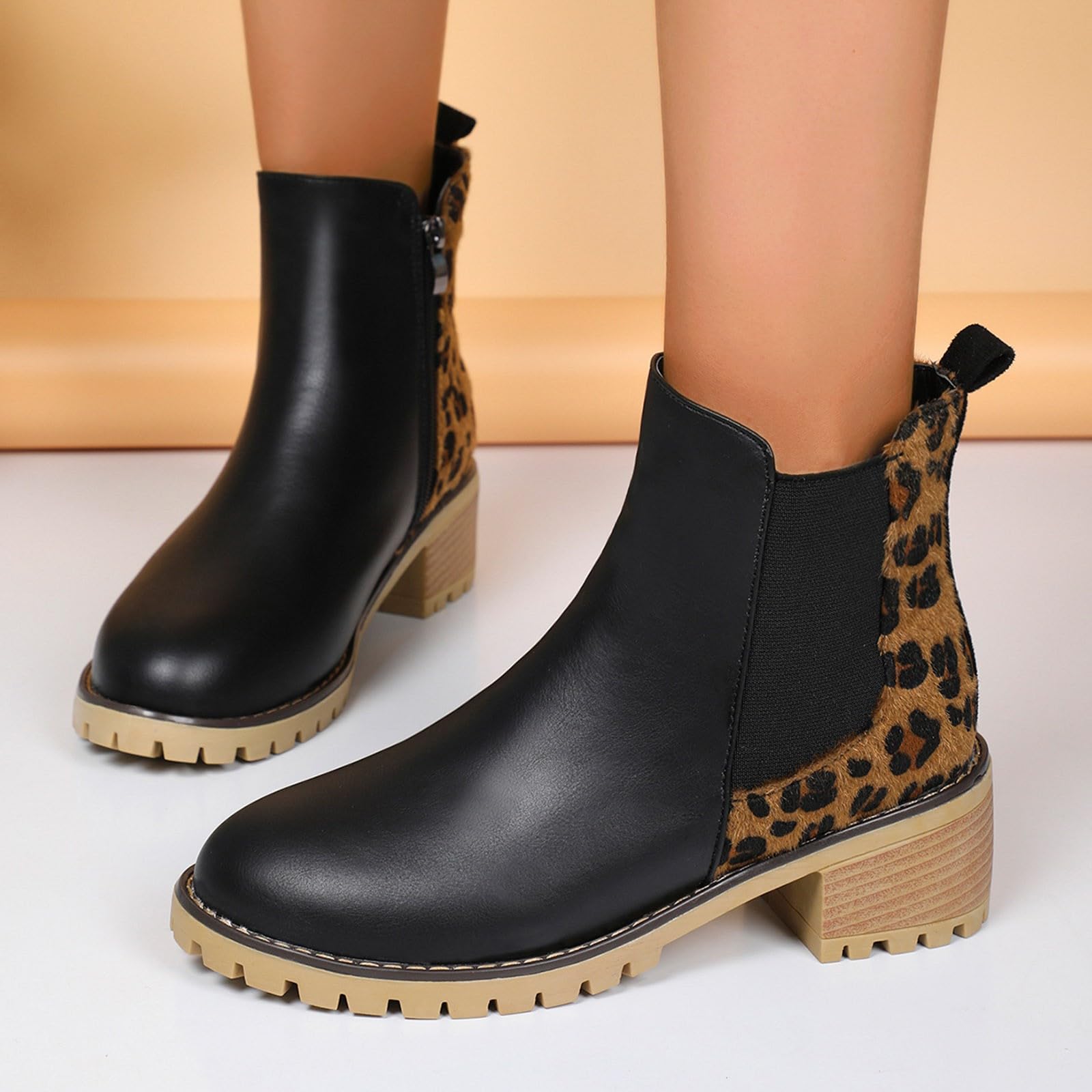 **WILLBEST Women's Cowboy Boots - Winter Riding Boots with Soft Flat Ankle Design, Black Patent Leather for Snow & Casual Wear - Perfect for Outdoor, Work & Country Style Fashion**