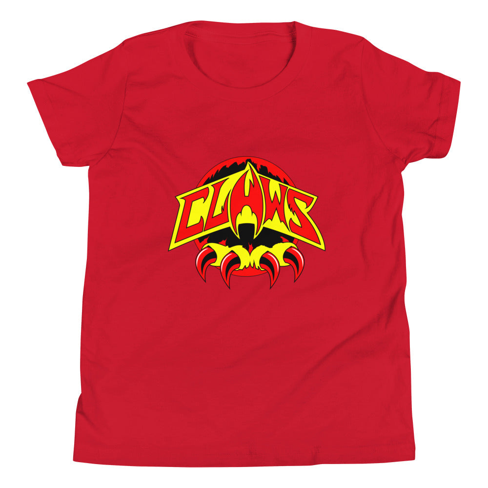 Zoo Jitsu Fighters CLAWS Logo Youth Short Sleeve T-Shirt | Cool Graphic Tees for Kids | Perfect for Martial Arts Training & Casual Wear