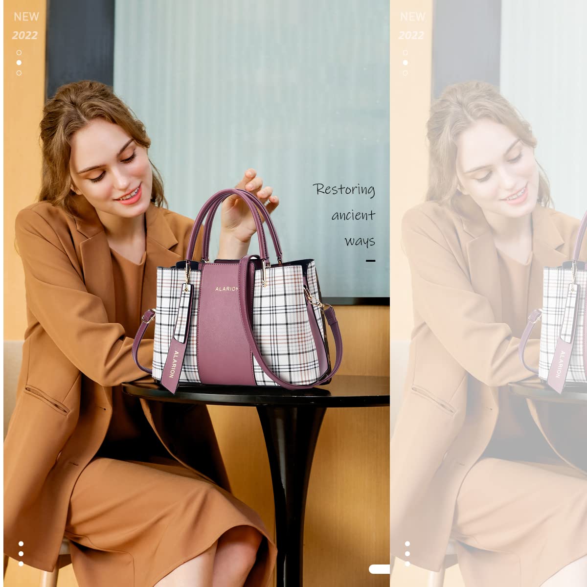 ALARION Women's Shoulder Bag - Stylish Satchel Purse for Work & Travel