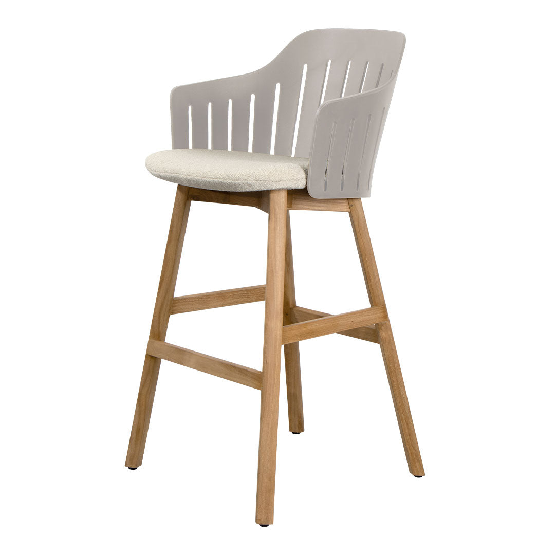 Premium Outdoor Bar Stool with Comfortable Seat Cushion & Durable Wood Base - Perfect for Patio, Deck, Backyard, and Poolside Relaxation