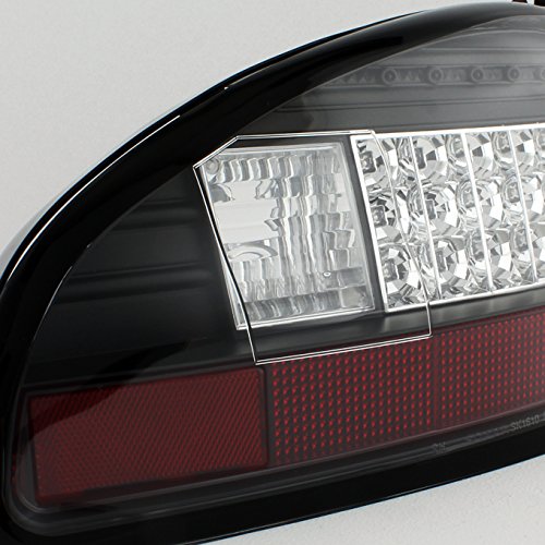 AKKON Black Bezel LED Tail Lights Brake Lamps Replacement Pair for 1997-2003 Pontiac Grand Prix - Left & Right - Enhance Nighttime Safety & Style for Sedans