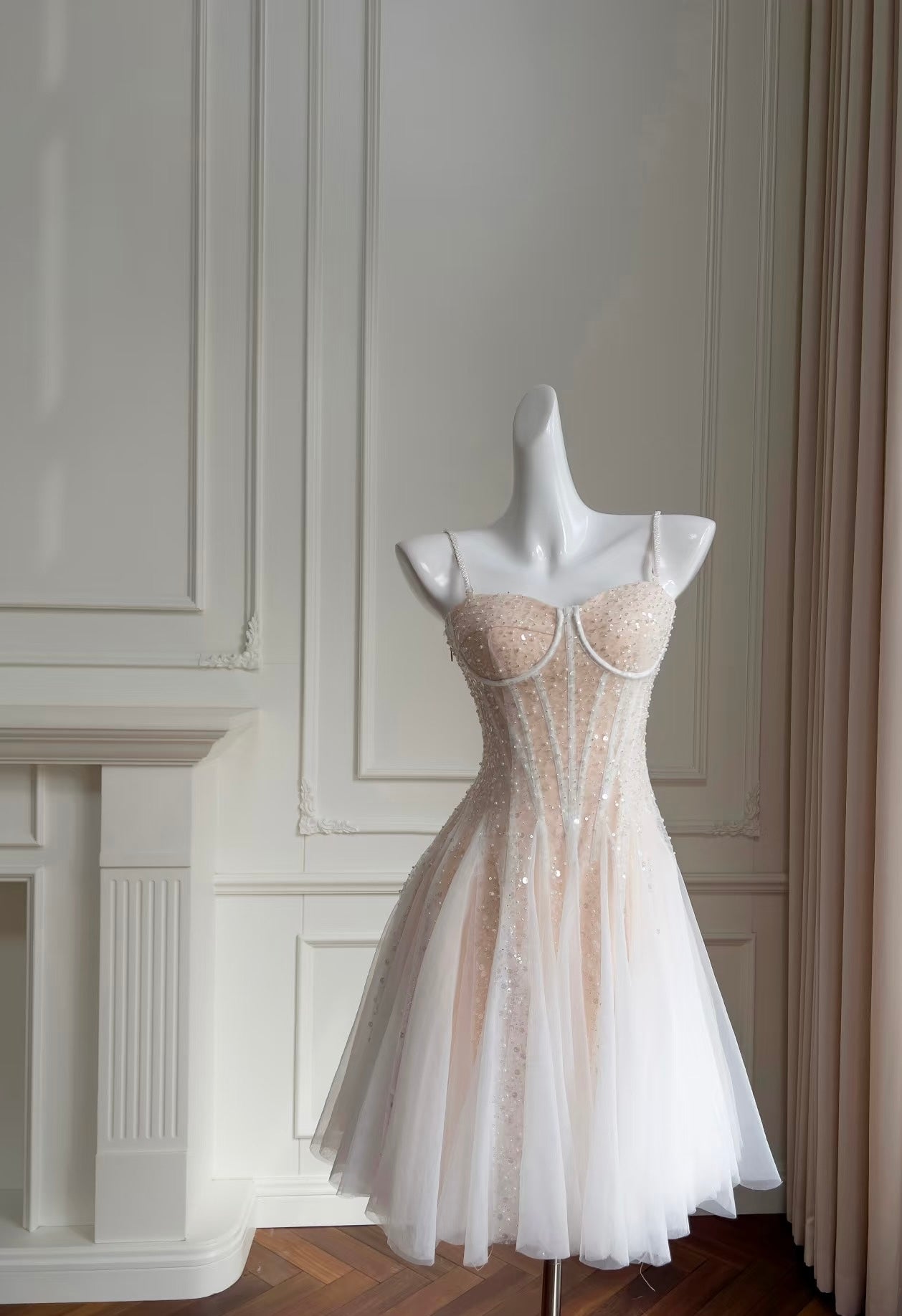 Elegant A-Line Sequin Tulle Prom Dress for Sweet 16 Birthday Party - J6333 | Perfect for Homecoming, Quinceañera & Formal Dances