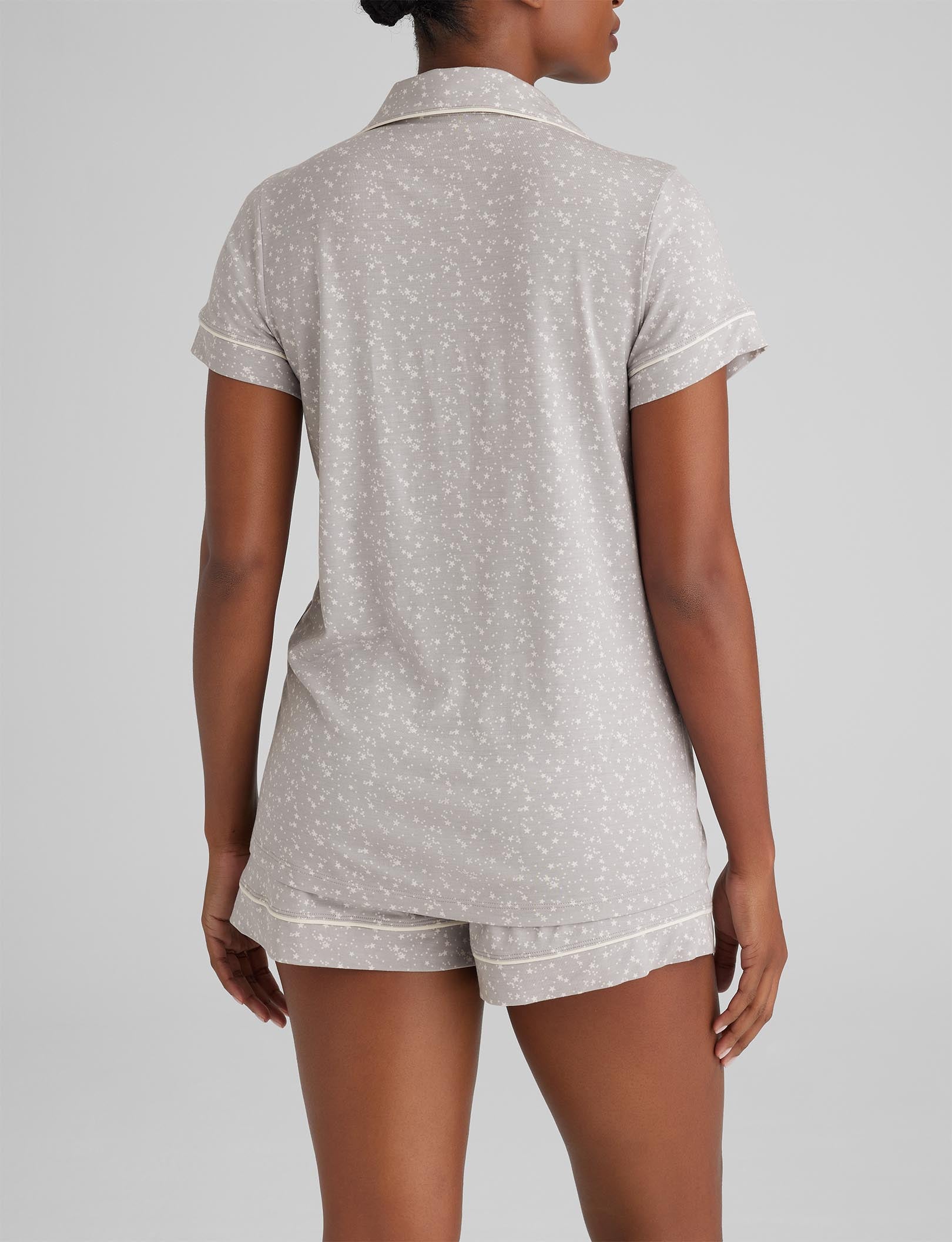Women's Comfortable Sleepwear Pajama Set - Soft Cotton Top & Shorts for Relaxing at Home, Lounging & Nighttime Comfort