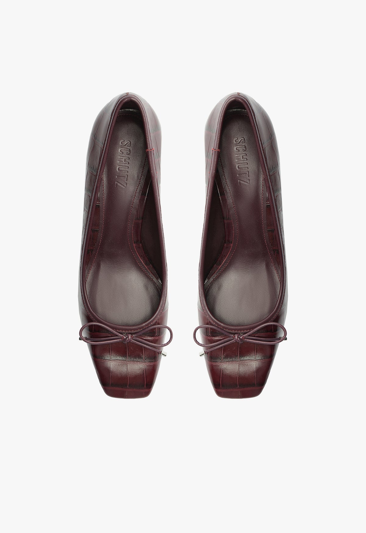 Arissa Crocodile Embossed Leather Pumps - Women's Mid Heel Dress Shoes (3 Inch Heel Height) - Perfect for Office, Wedding & Formal Events - Style S2193800080012