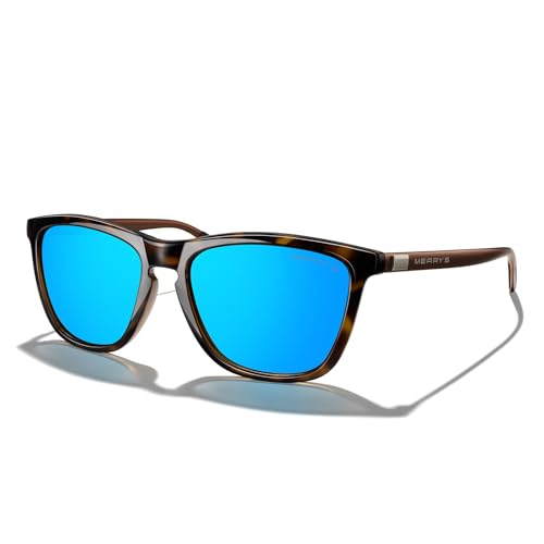 Leopard Frame/Blue Mirror Lens/Brown Temples