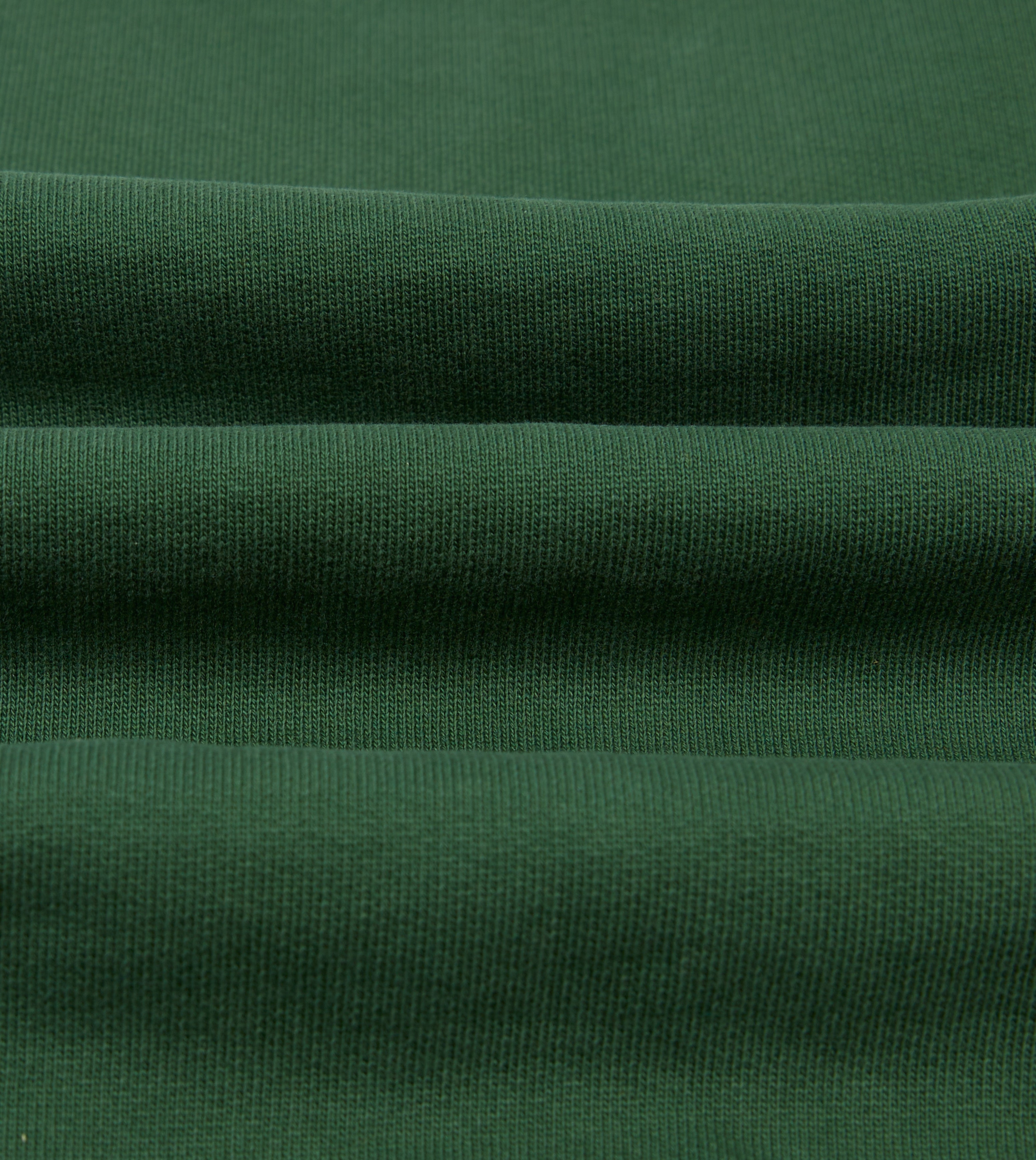 Green Striped Rib Cotton Jersey Sweatshirt for Women - Soft Casual Pullover Top for Everyday Wear | Perfect for Lounge, Workout & Street Style