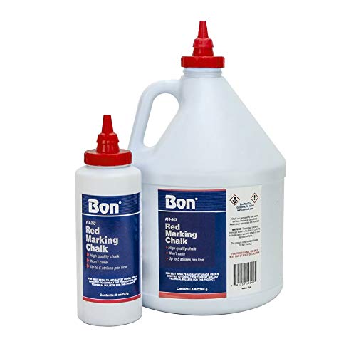 Bon 14-543 5-Pound Red Chalk for Chalk Box - Perfect for Construction, Masonry & Outdoor Marking | High-Quality Chalk Powder for Professionals