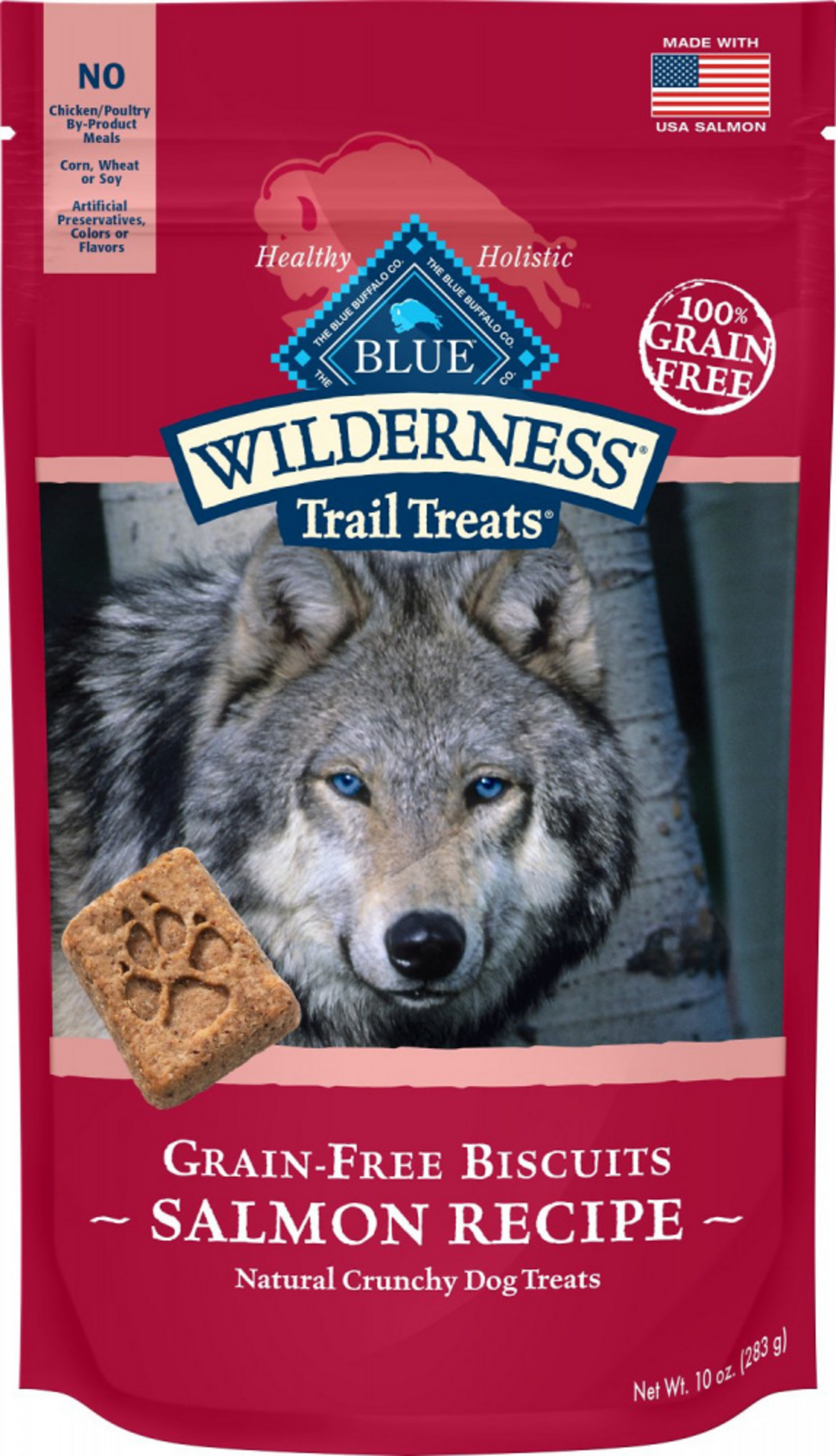 Blue Buffalo Wilderness Trail Grain-Free Salmon Dog Treats - High Protein, Natural Ingredients for Training & Rewards - Perfect for Outdoor Adventures & Active Dogs