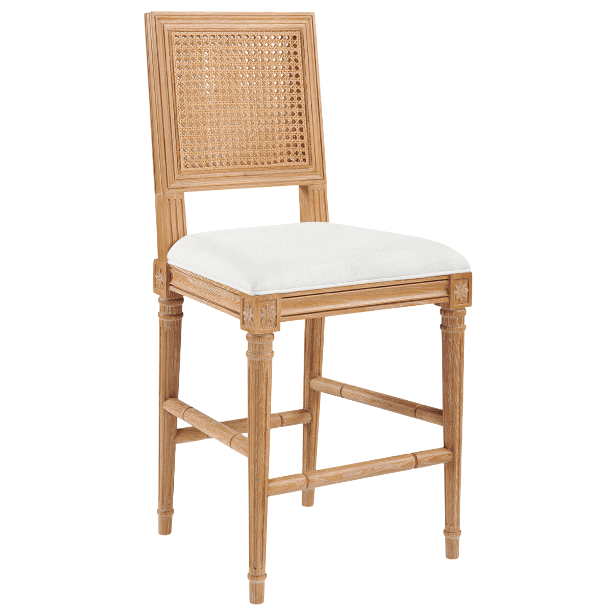 Annette Natural Wood Counter Stool - Modern Kitchen Bar Stool for Dining, Breakfast Nook & Home Decor
