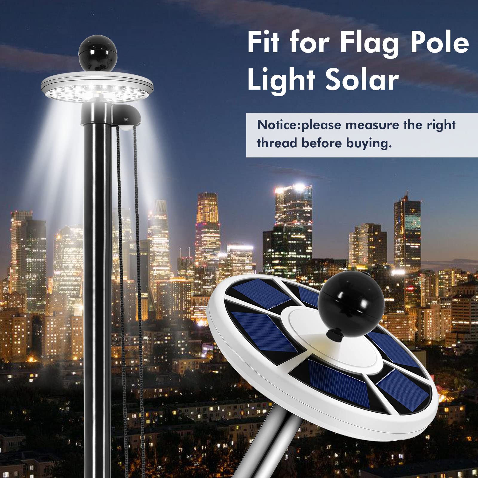 Flag Pole Ball Topper Ornament - 1/2