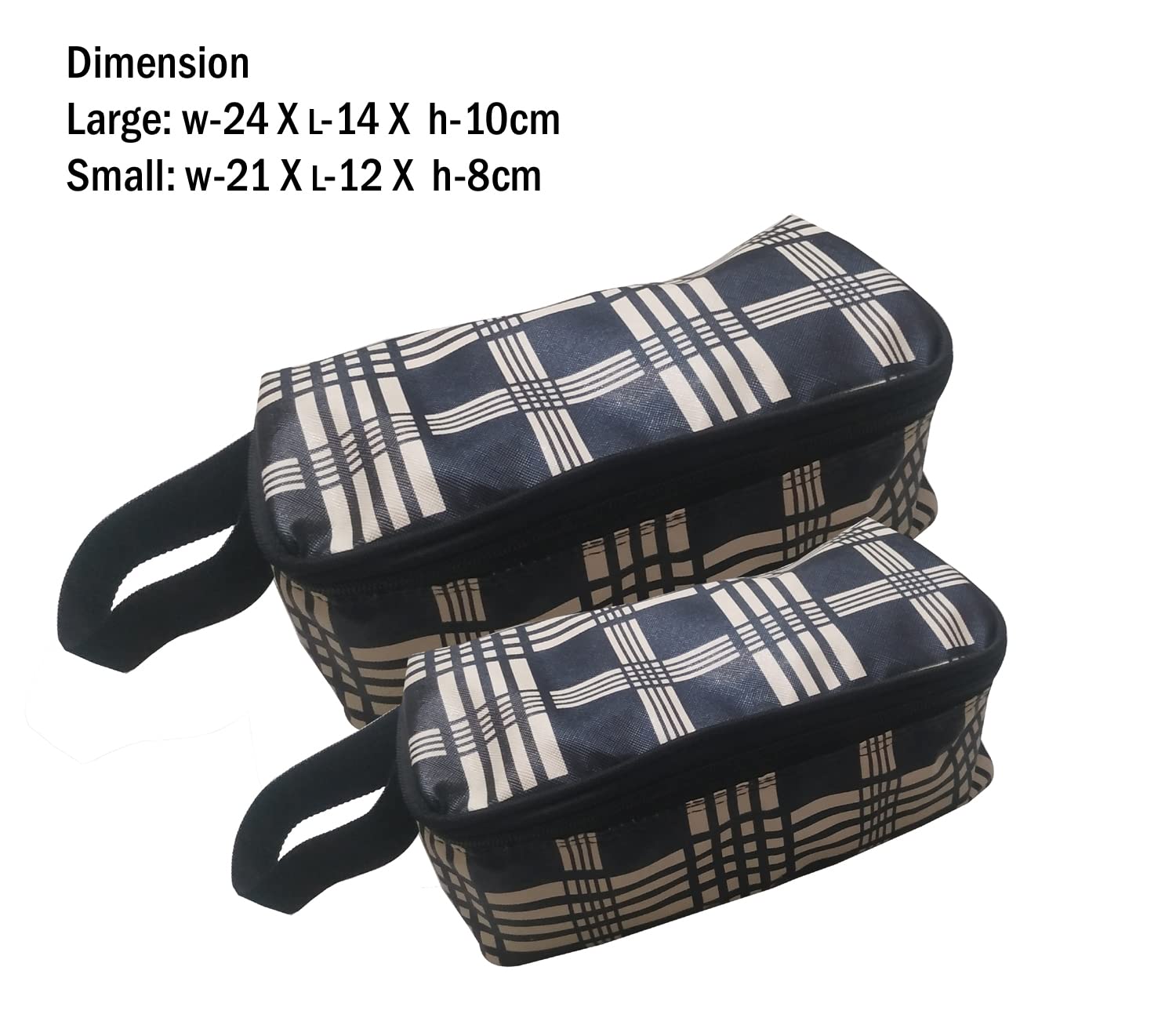 Multipurpose Travel Organizer - Waterproof Toiletry & Makeup Bag with Zipper, Perfect for Shaving Kit, Cosmetic Storage, Stationery Case (Black, 24