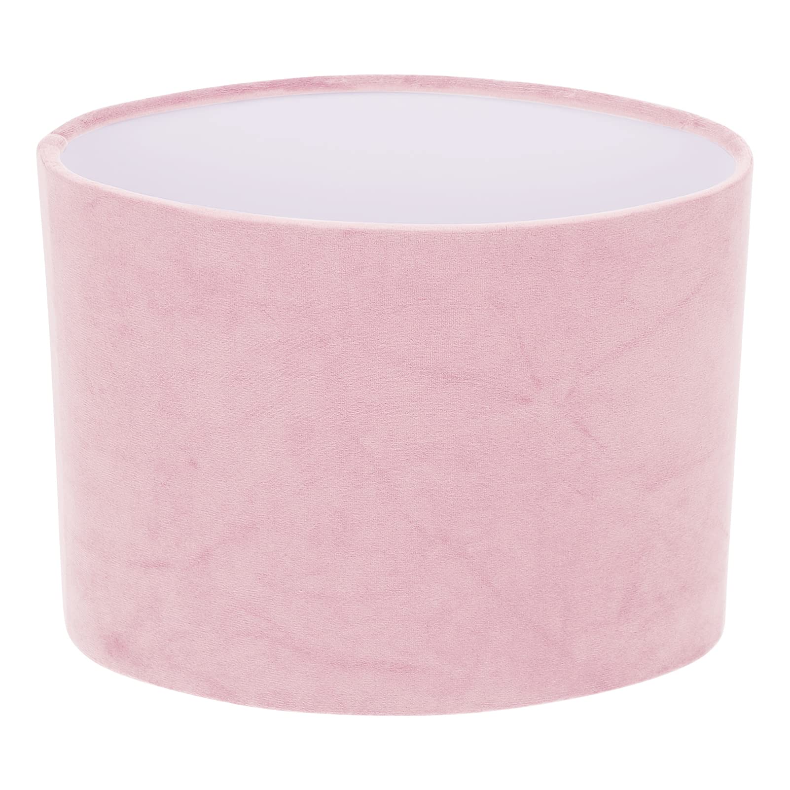 Lurrose Oval Fabric Lampshade - Medium Drum Shade for Table & Wall Lamps - E27 Bulb Compatible - Pink Barrel Cloth Light Cover - Perfect for Living Room, Bedroom & Office Lighting Decor
