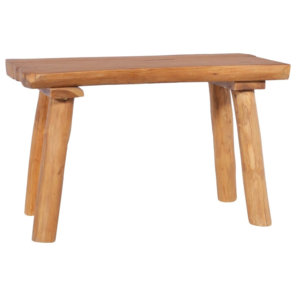 vidaXL Solid Teak Wood Garden Bench - Durable Indoor & Outdoor Wooden Bench for Entryway, Hallway, Living Room & Patio - Perfect for Home Decor, Garden Seating & Relaxation