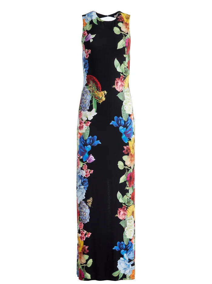 Delora Open Back Maxi Dress for Women - Elegant Black Garden Party & Brunch Dress - Perfect for Summer Weddings, Beach Vacations and Date Nights