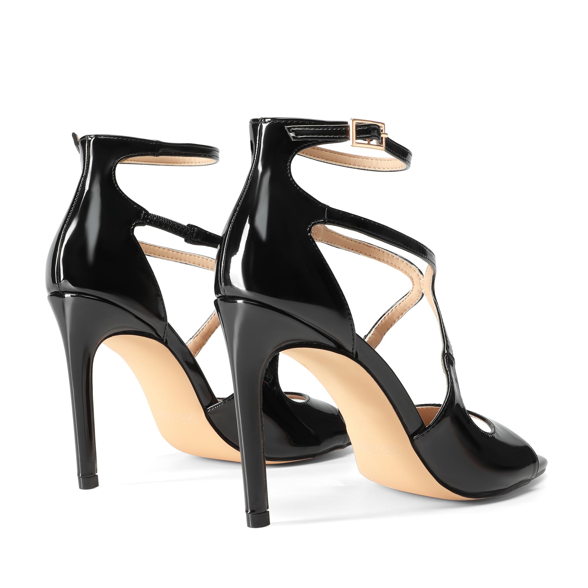 DREAM PAIRS Women's High Heels - Sexy Cross Strap Open Toe Stiletto Sandals for Party, Wedding & Evening Dress | Stylish & Comfortable Women's Dress Shoes