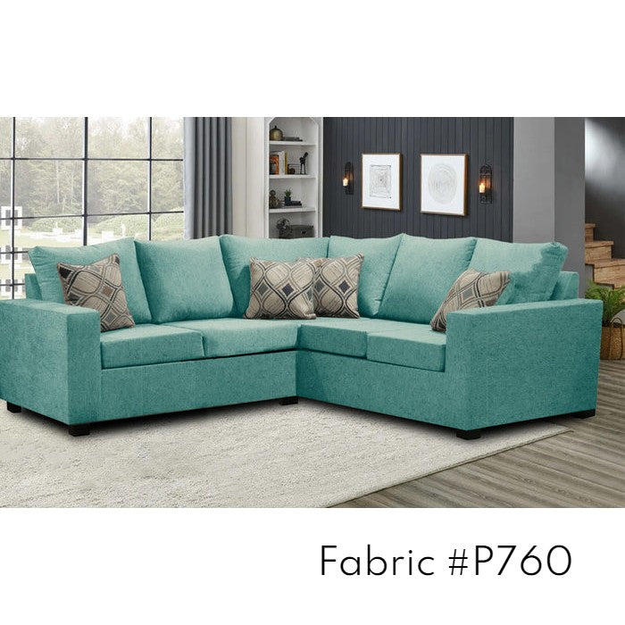 Premium Canadian-Made 2x2 Sectional Sofa with 17 Fabric Choices - Perfect for Living Rooms, Family Gatherings & Cozy Home Decor