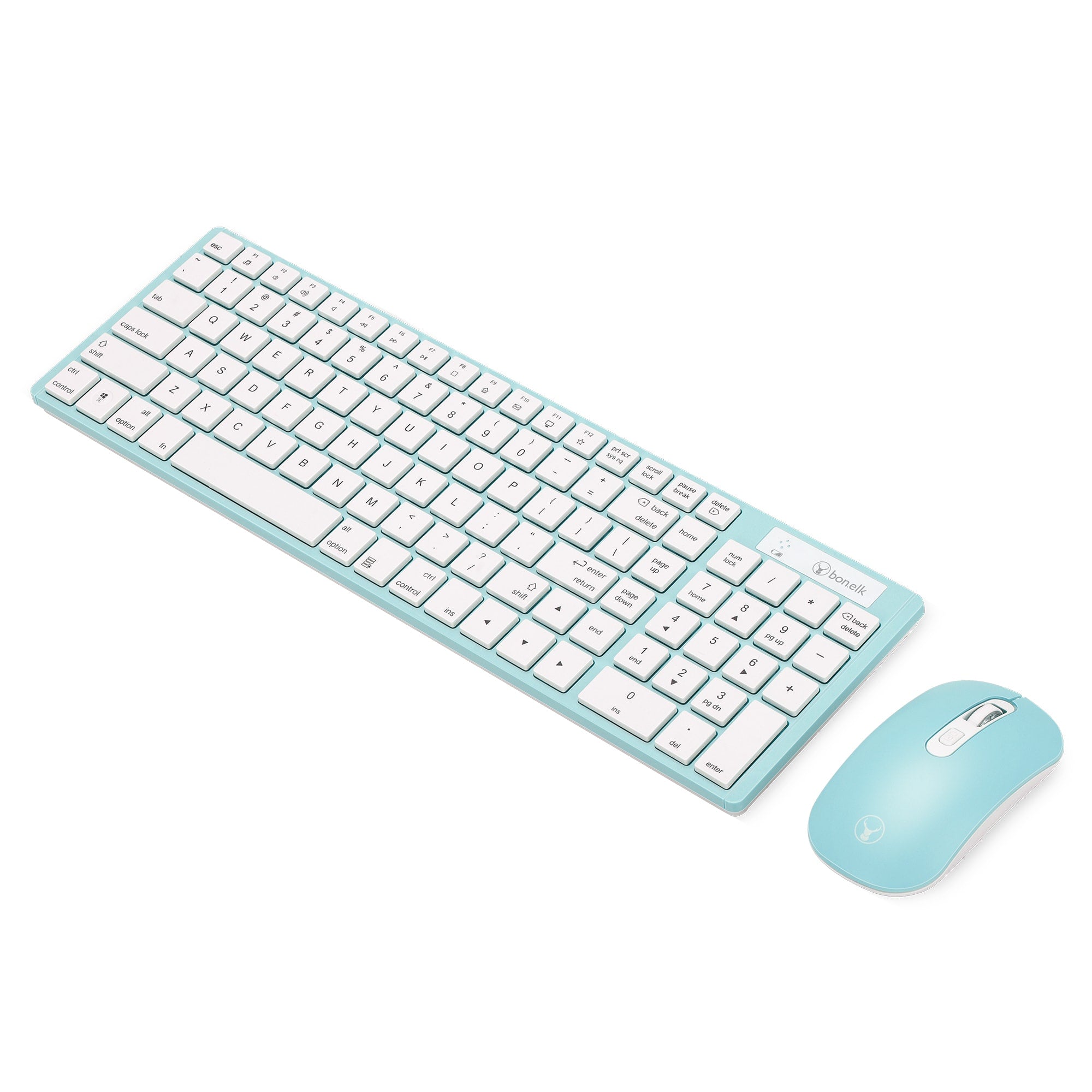 Bonelk KM 322 Ultra Slim Wireless Keyboard and Mouse Combo - 2.4GHz USB Receiver, Quiet Click, Ergonomic Design for Office, Home, and Gaming Use