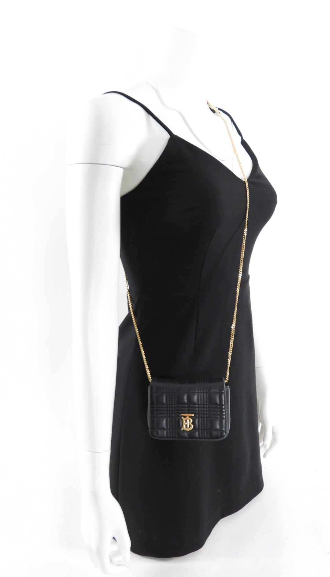 Burberry Micro Lola TB Black Leather Quilted Crossbody Bag for Women | Luxury Designer Handbag for Everyday Use, Work & Evening Out