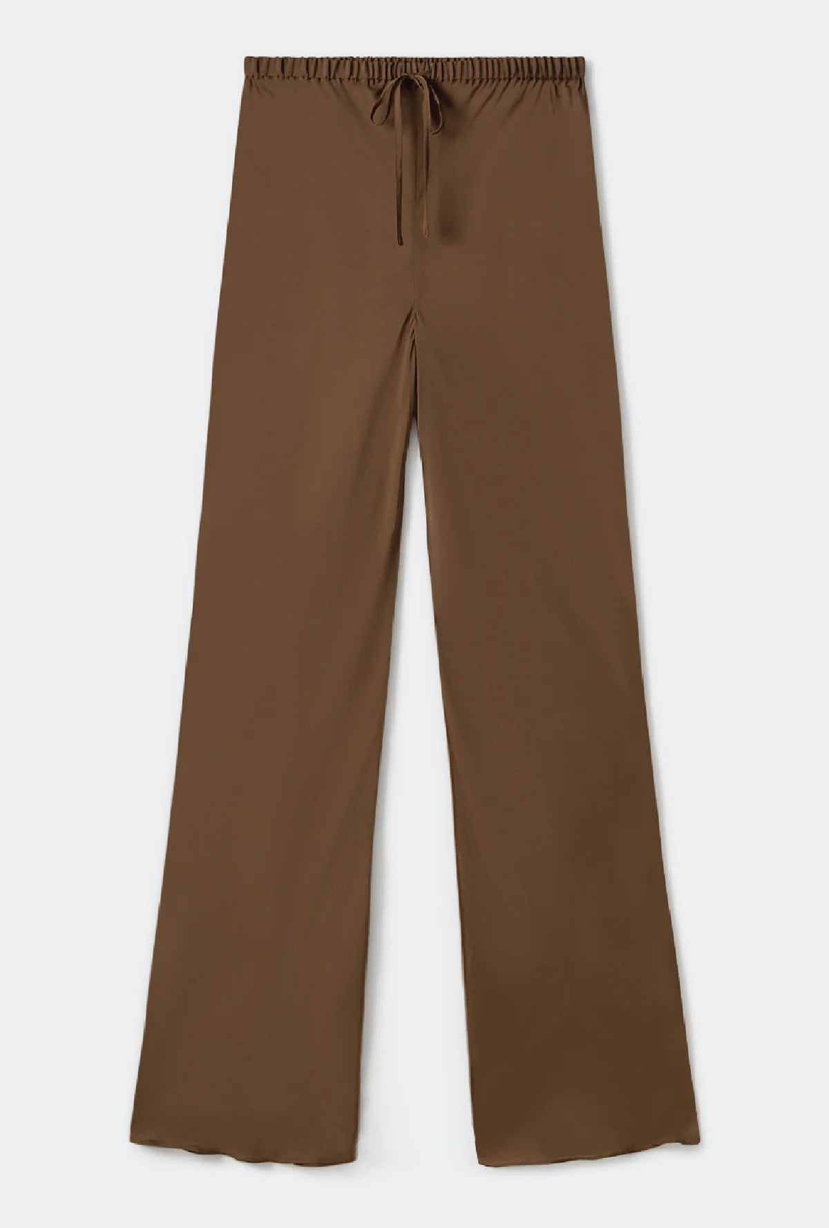 Chiffon Bias Cut Pants for Women - Dark Earth Tone Flowy Wide Leg Trousers - Perfect for Casual Wear, Office Outfits & Summer Vacations
