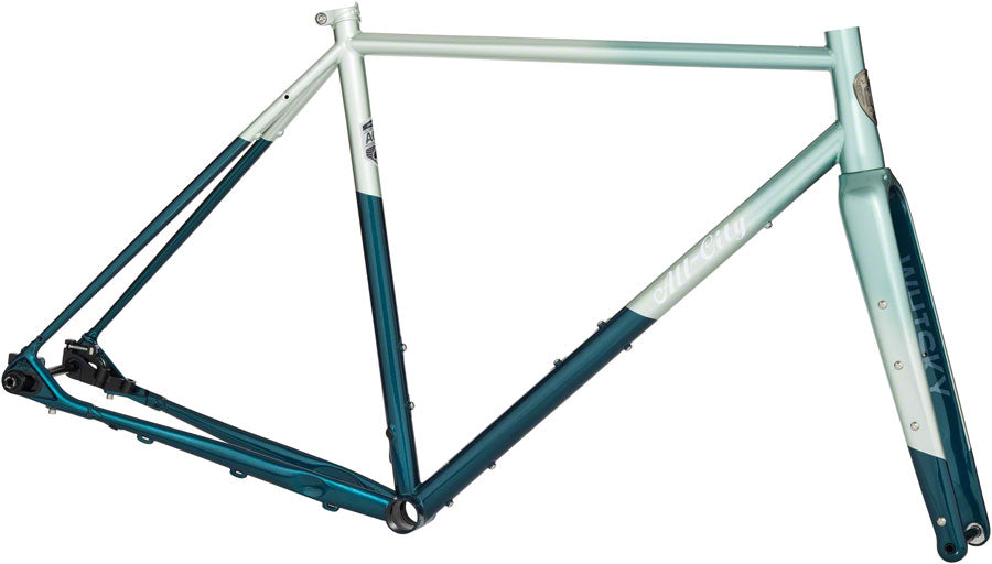 All City Cosmic Stallion Frameset - 650b/700c Steel Bike Frame in Rainbow Trout Color (49cm) | Perfect for Gravel Riding, Urban Commuting & Adventure Cycling