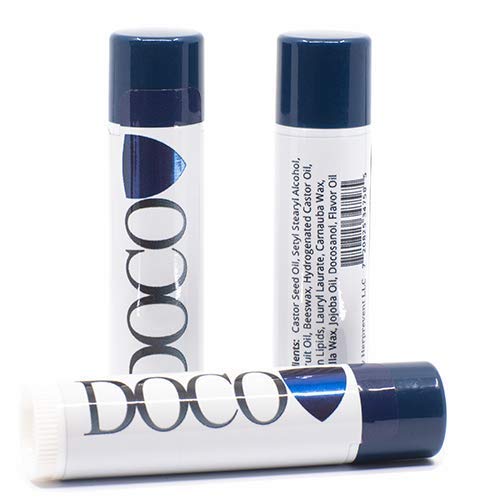 Docosanol Lip Balm 3-Pack - Cold Sore Treatment & Moisturizing Lip Care for Dry, Chapped Lips - Perfect for Winter Protection & Daily Hydration