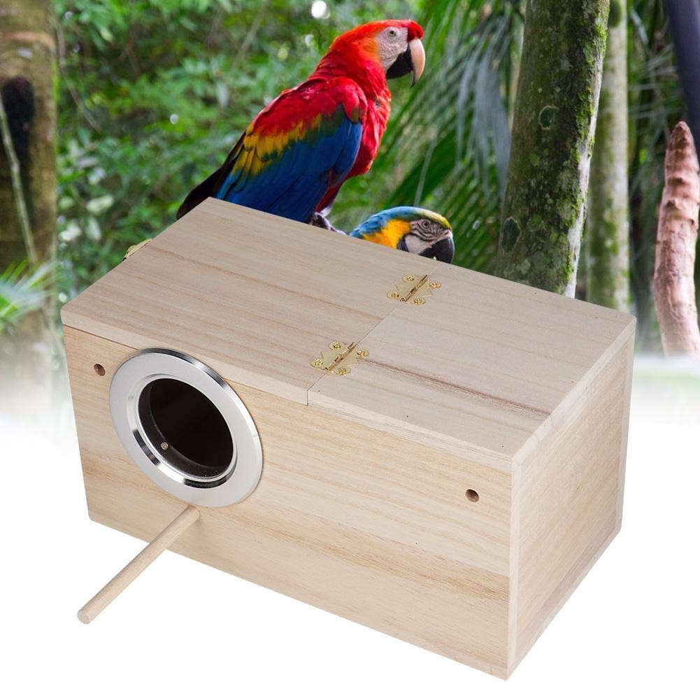 Premium Wooden Bird Breeding Box - GLOGLOW Right-Opening Nesting House for Pet Birds | Ideal for Parakeets, Finches & Canaries | Perfect for Breeding, Nesting & Safe Bird Habitat