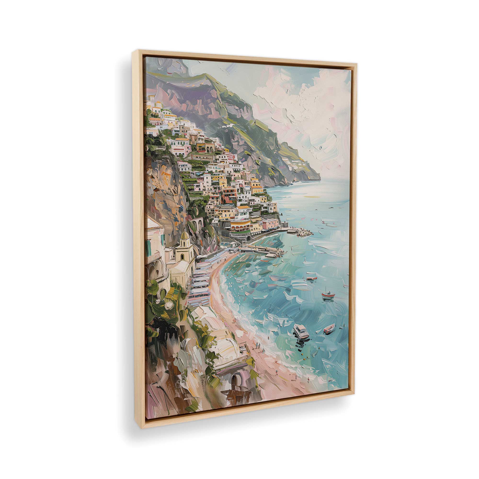 Coastal Charm Canvas Wall Art Print - Beach House Decor, Ocean Themed Painting for Living Room, Bedroom & Office