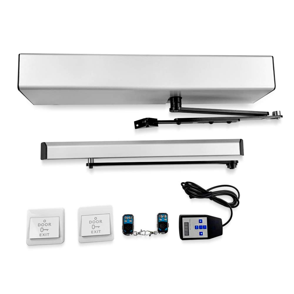 Olideauto Automatic Spring Swing Door Opener - Motorized Fire Door Operator with Spring Close Mechanism (AC110V) - Ideal for Commercial Buildings, Warehouses & Emergency Exits