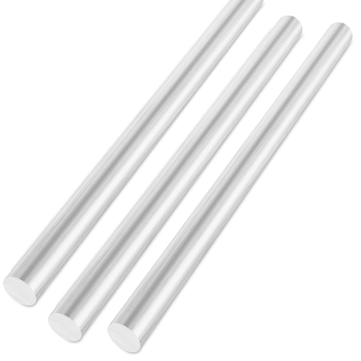 3PCS 1 Inch 6061 Aluminum Round Bar Stock - Solid Extruded Lathe Bar, 16 Inch Aluminum Rod for Industrial Use, DIY Projects & Crafting - Perfect for Metalworking, Home Improvement & Workshop Applications