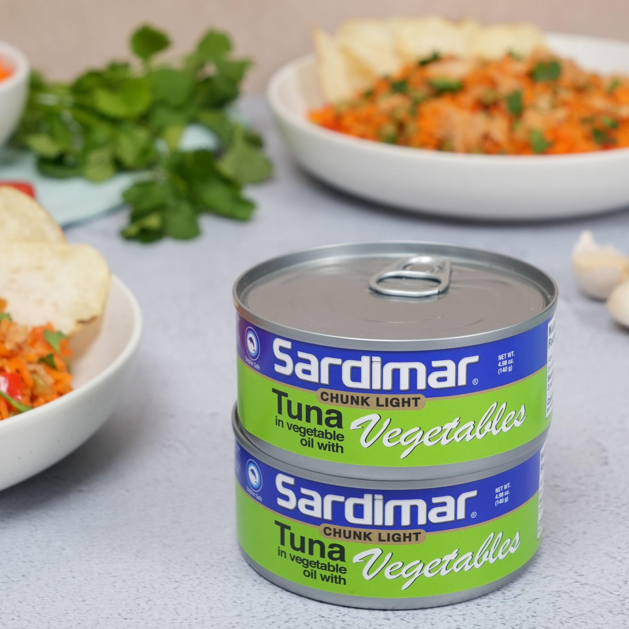 Premium Sardimar Chunk Light Tuna with Mixed Vegetables - Pack of 12 Cans | High Protein, Low Fat, Keto & Paleo Friendly | Perfect for Salads, Sandwiches & Quick Meals