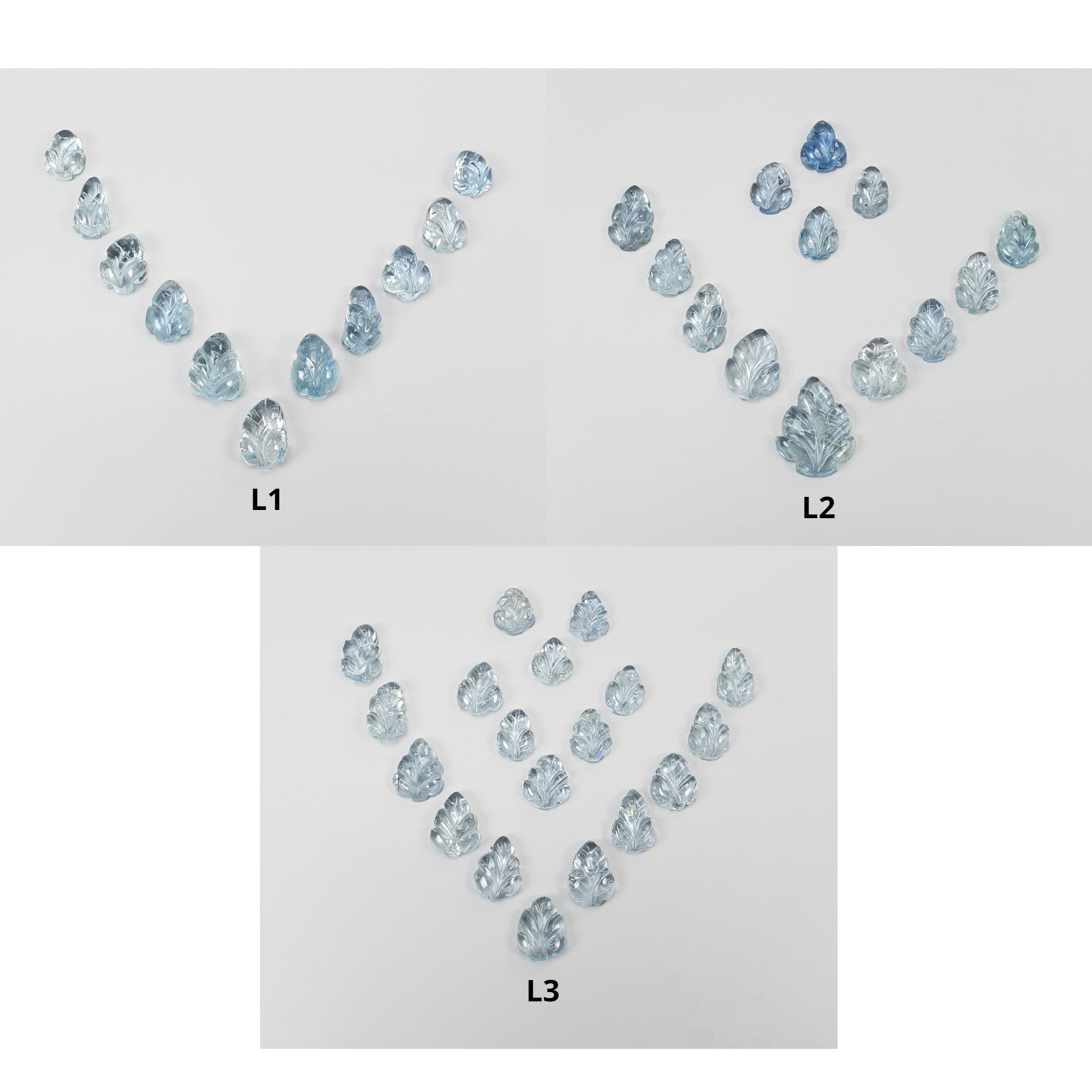 Natural Untreated Blue Aquamarine Gemstone Carving - Hand Carved Leaves Design for Jewelry Making, Meditation & Spiritual Healing (Perfect for Necklaces, Rings & Home Decor)