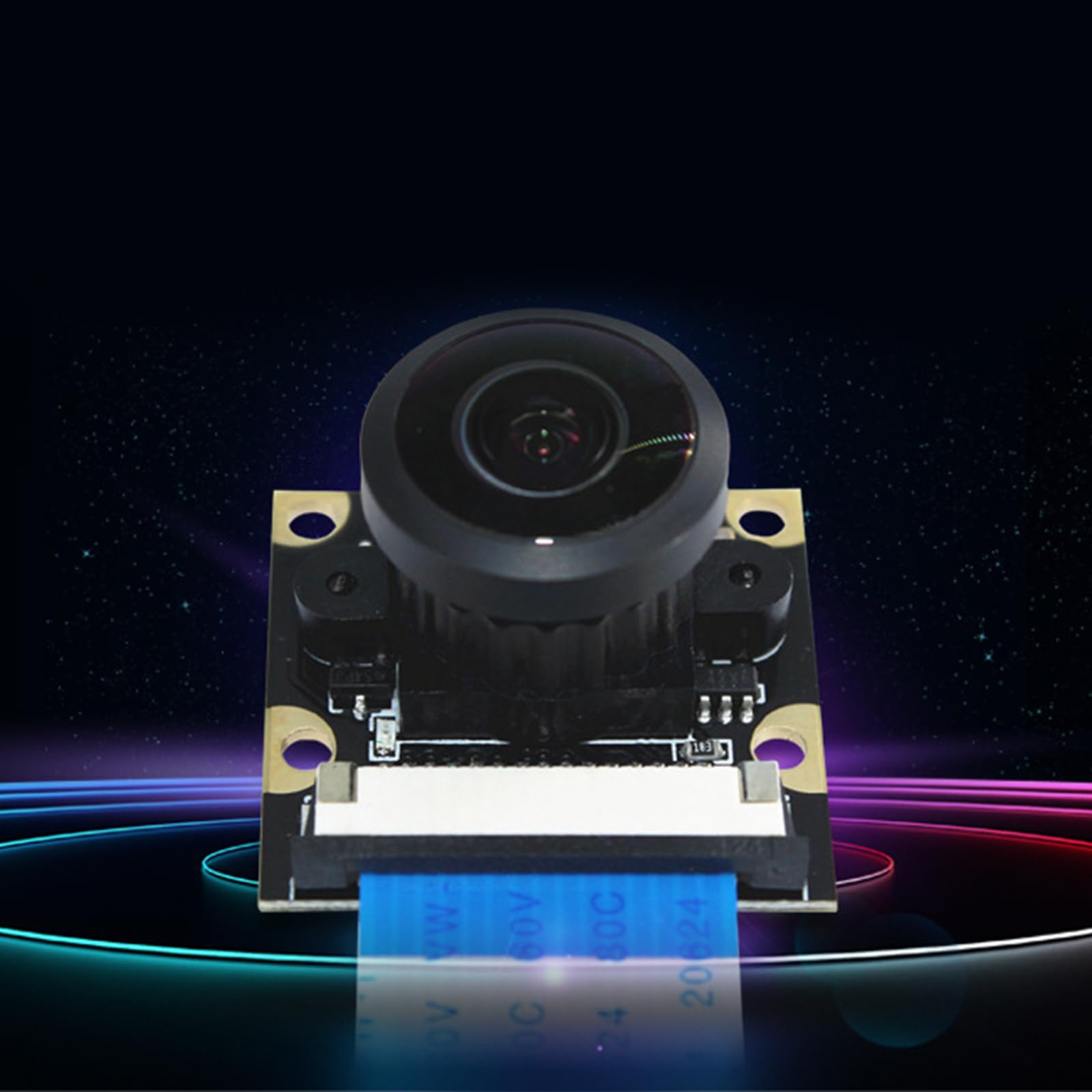 HDKEAN 222° Wide Angle 5MP Adjustable Camera Module for Raspberry Pi 3B+ - 1080P HD Video Recording for DIY Projects, Home Security & Robotics