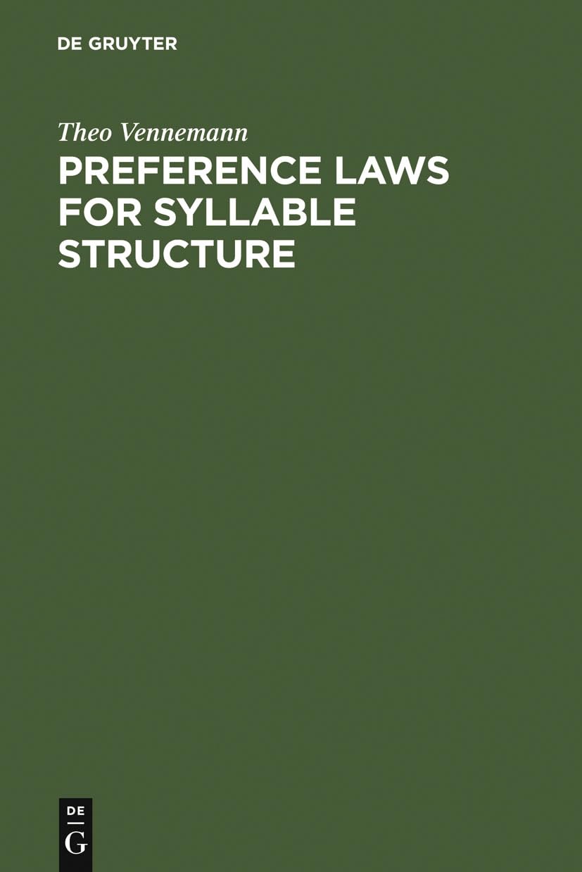 Preference Laws for Syllable Structure: Sound Change Explained in German, Germanic, Italian & Latin | Linguistics Research & Language Studies