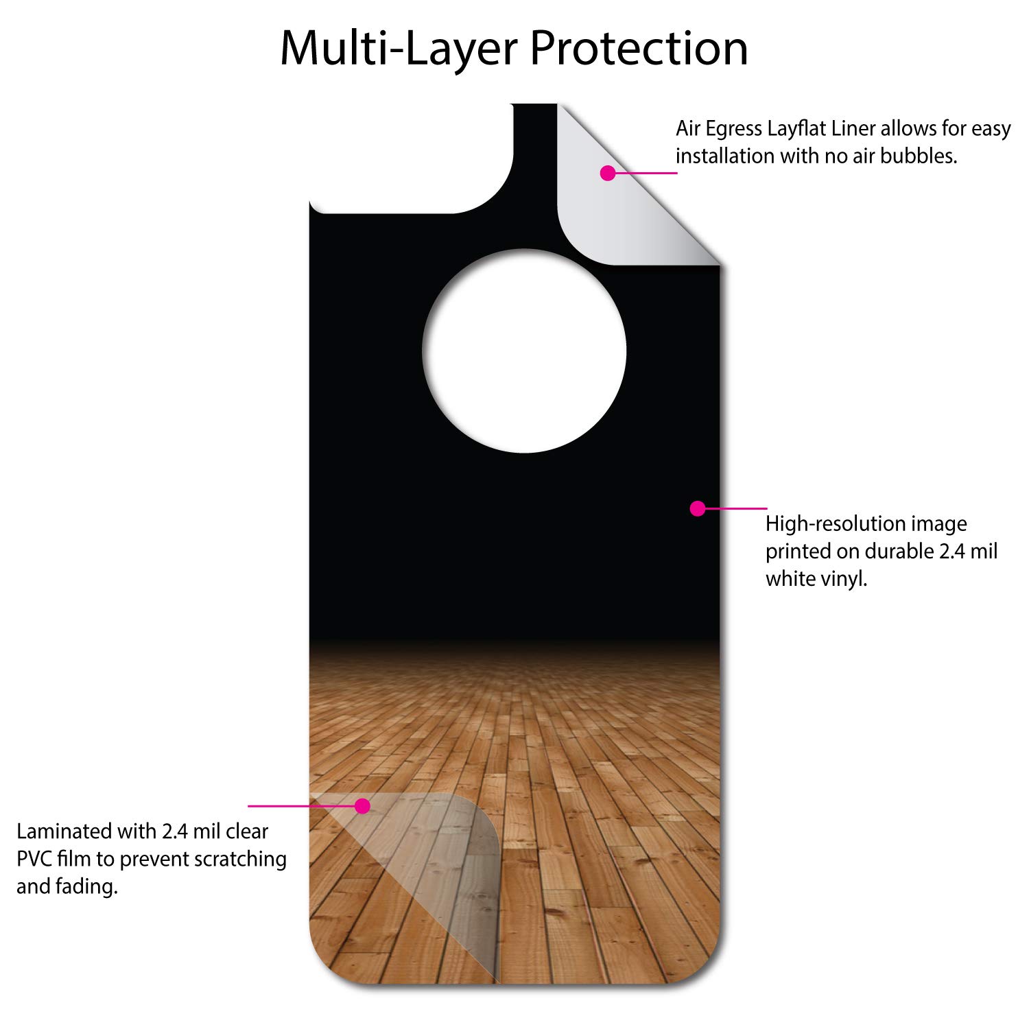 Custom iPhone 7/8 Skin for OtterBox Commuter - Basketball Court Design | Show Team Spirit