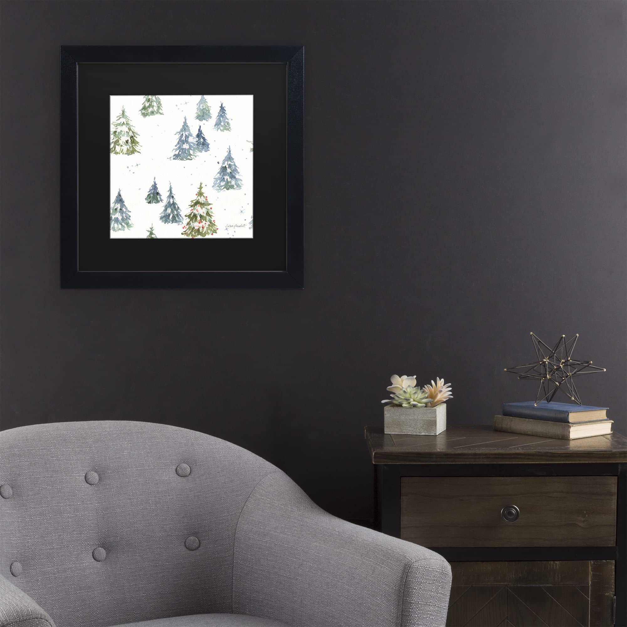 Trademark Fine Art 'Welcoming Santa 12' Canvas Wall Art by Lisa Audit - Christmas Holiday Home Decor for Living Room, Bedroom & Office