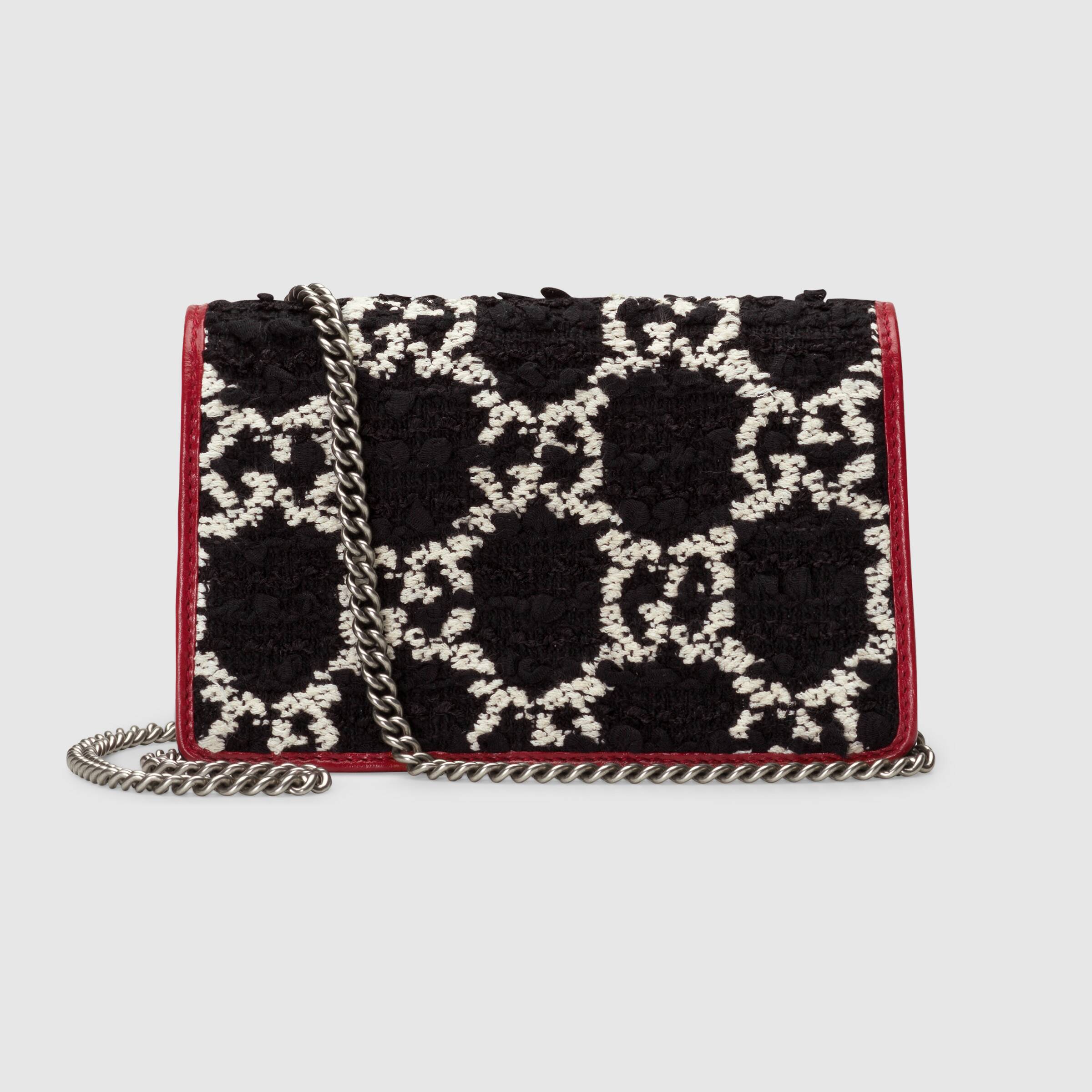Gucci Dionysus Super Mini Bag - Black Tweed Crossbody Purse for Women | Luxury Designer Handbag for Evening Parties, Date Night & Special Occasions