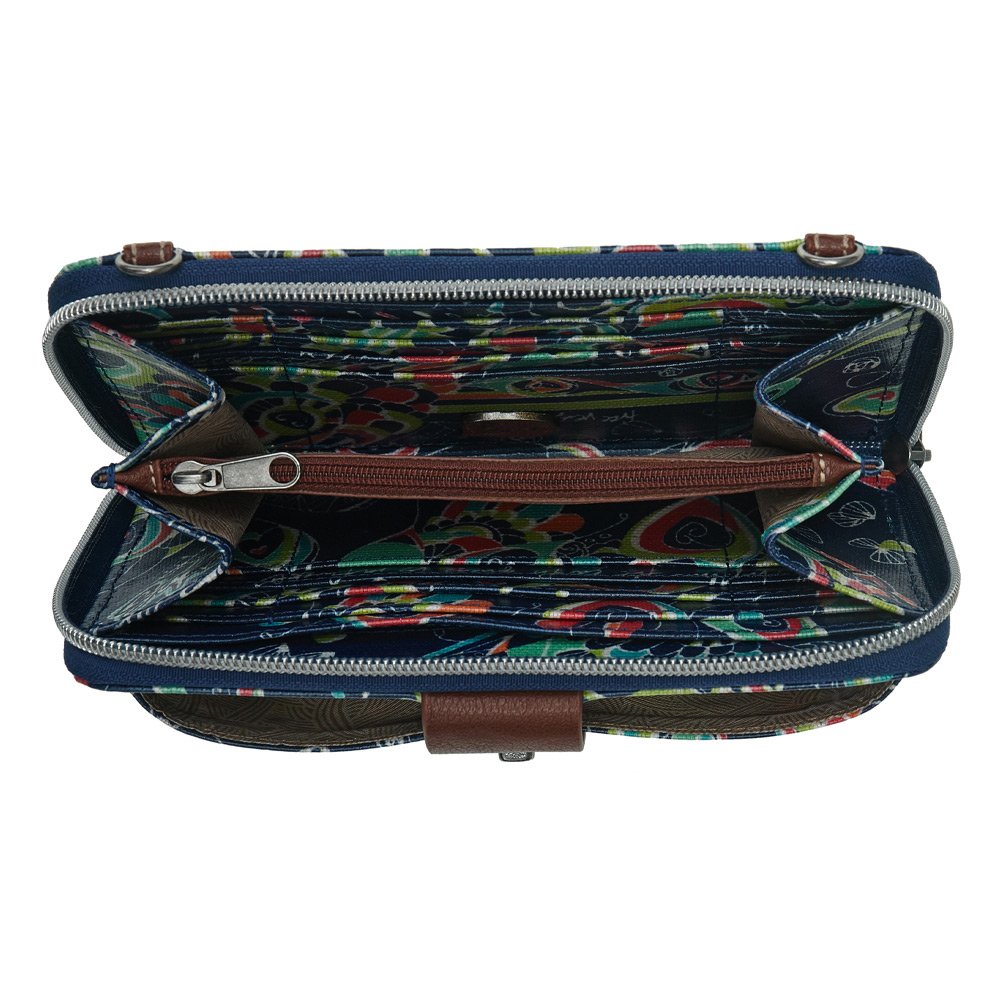 Sakroots Artist Circle Large Crossbody Phone Wallet for iPhone & Android - Stylish & Secure for Travel, Shopping, and Everyday Use